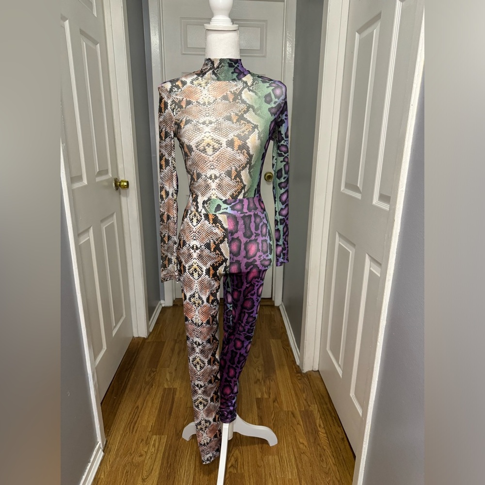 Snake Print Pastel Colored Matching Set